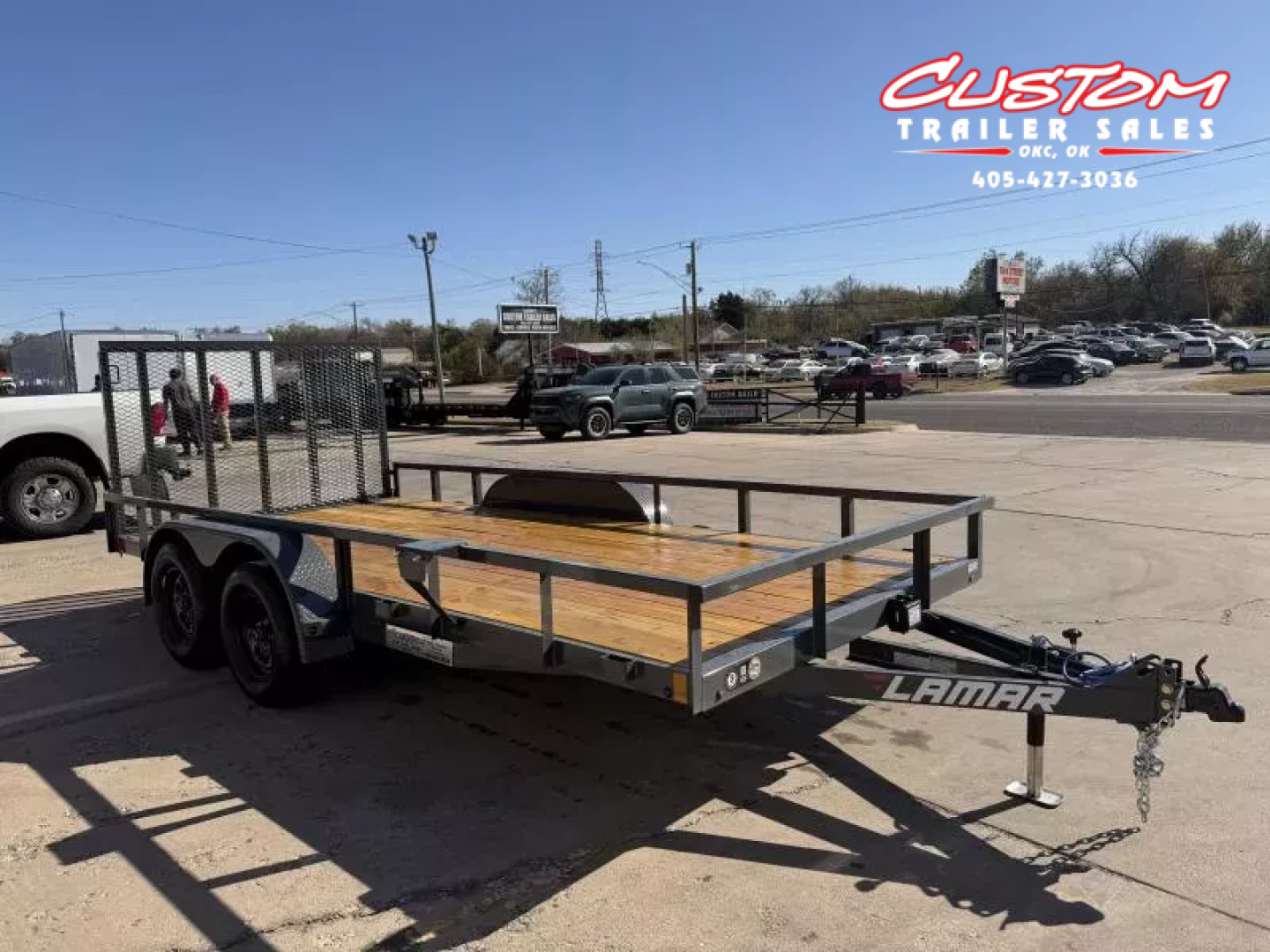 New #148153 2026 LAMAR UC 16 X 83 TANDEM AXLE SQUARE TUBE TOP 7K UTILITY W/ REAR RAMP GATE