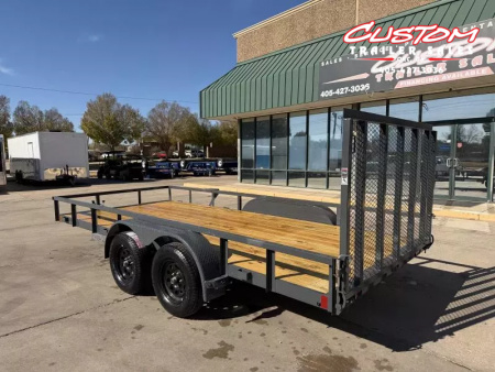 New #148153 2026 LAMAR UC 16 X 83 TANDEM AXLE SQUARE TUBE TOP 7K UTILITY W/ REAR RAMP GATE