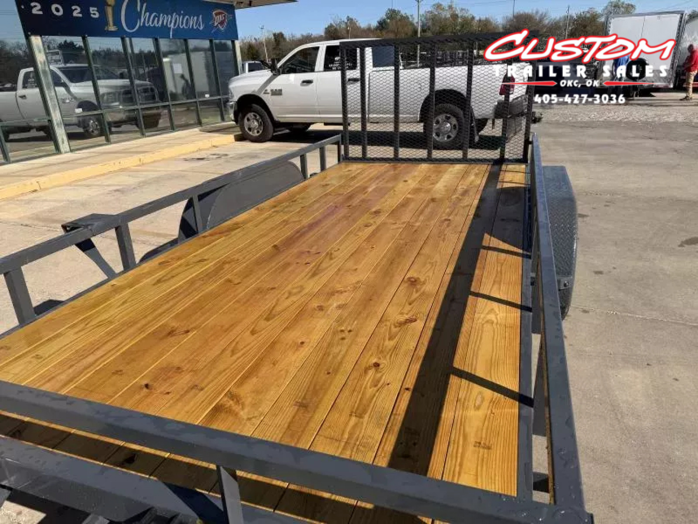 New #148154 2026 LAMAR UC 16 X 83 TANDEM AXLE SQUARE TUBE TOP 7K UTILITY W/ REAR RAMP GATE