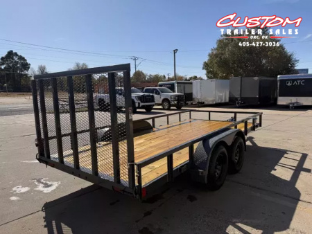 New #148154 2026 LAMAR UC 16 X 83 TANDEM AXLE SQUARE TUBE TOP 7K UTILITY W/ REAR RAMP GATE