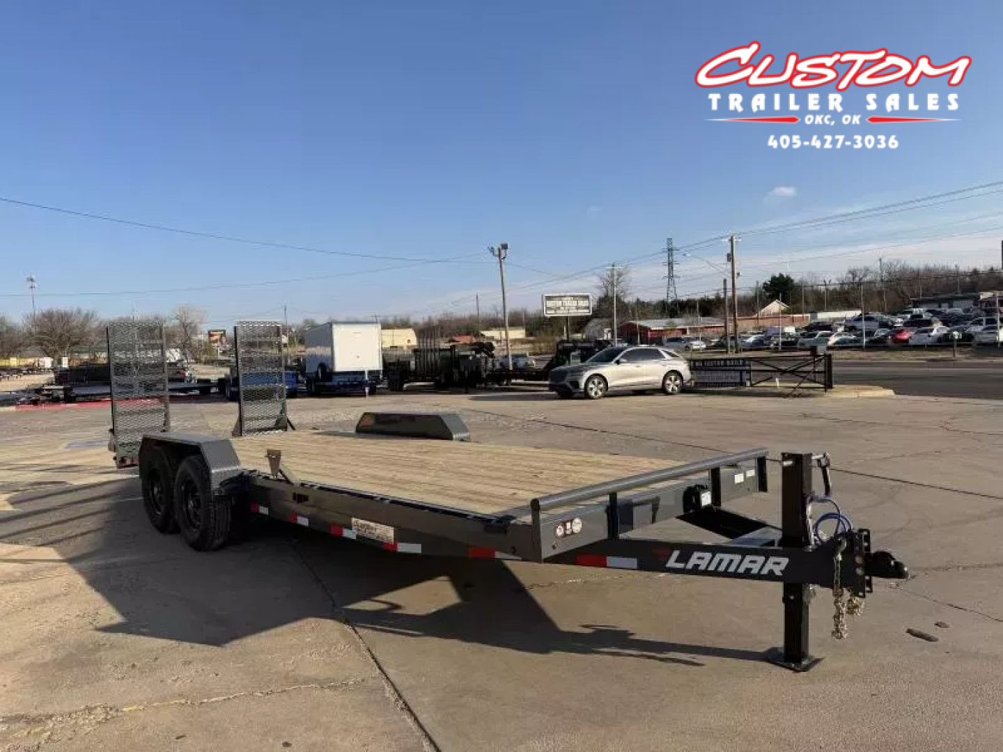 New #148504 2026 LAMAR H6 22 X 83 TANDEM AXLE 14K EQUIPMENT HAULER W/ STAND UP RAMPS