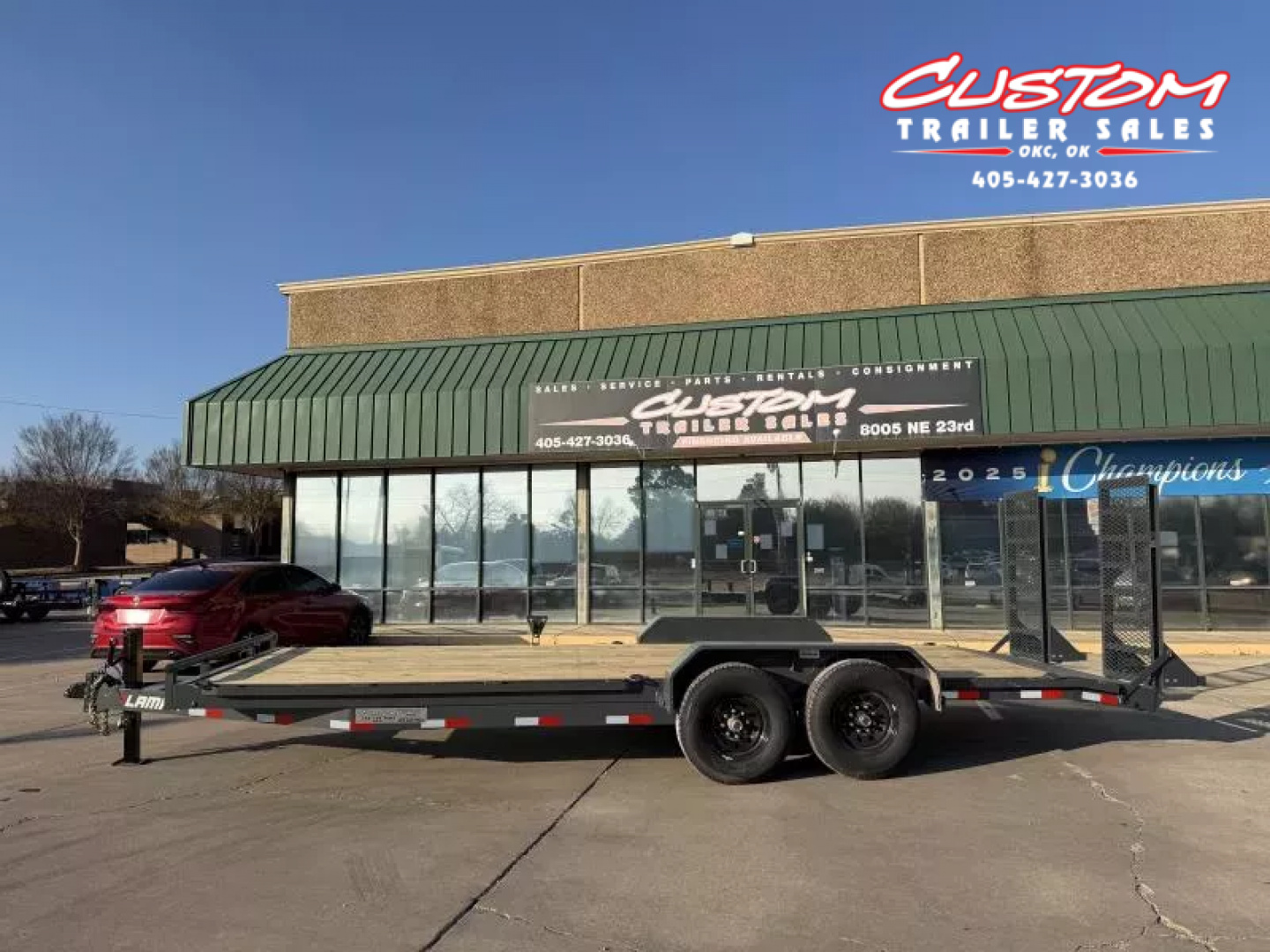 New #148504 2026 LAMAR H6 22 X 83 TANDEM AXLE 14K EQUIPMENT HAULER W/ STAND UP RAMPS