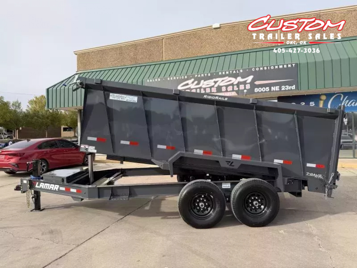 New #148951 2026 LAMAR DT 14 X 83 TANDEM AXLE 14K BUMPER PULL TELESCOPIC DUMP TRAILER W/ 4' SIDES