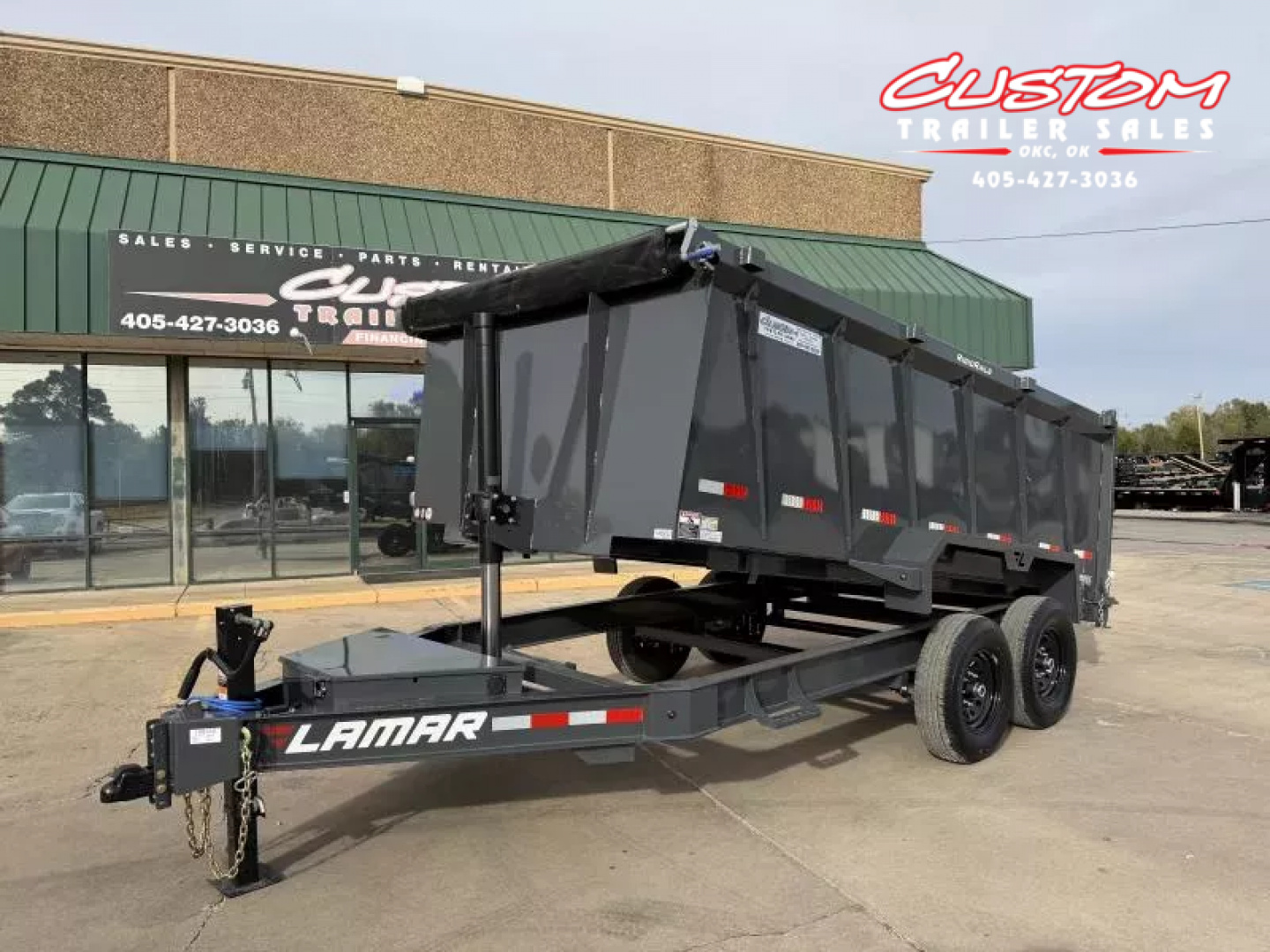 New #148952 2026 LAMAR DT 14 X 83 TANDEM AXLE 14K BUMPER PULL TELESCOPIC DUMP TRAILER W/ 4' SIDES