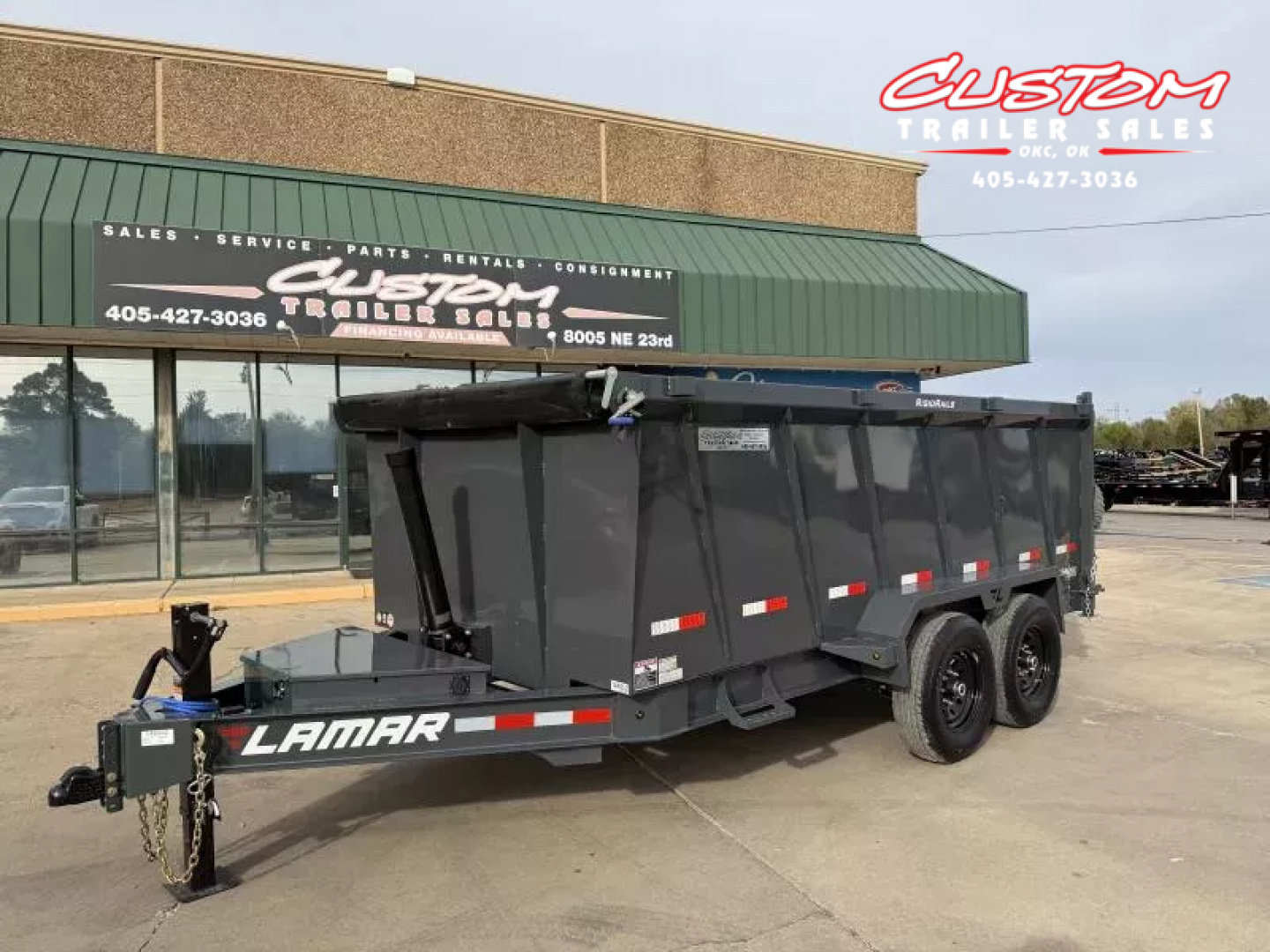 New #148952 2026 LAMAR DT 14 X 83 TANDEM AXLE 14K BUMPER PULL TELESCOPIC DUMP TRAILER W/ 4' SIDES