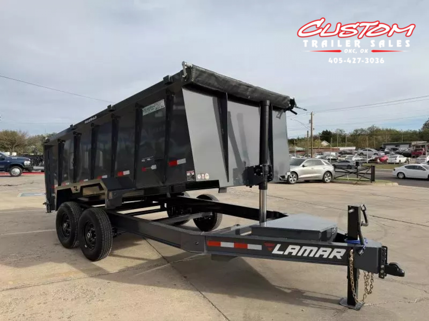 New #148952 2026 LAMAR DT 14 X 83 TANDEM AXLE 14K BUMPER PULL TELESCOPIC DUMP TRAILER W/ 4' SIDES