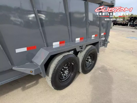 New #148952 2026 LAMAR DT 14 X 83 TANDEM AXLE 14K BUMPER PULL TELESCOPIC DUMP TRAILER W/ 4' SIDES
