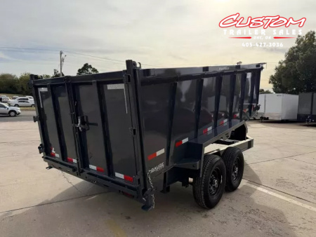 New #148952 2026 LAMAR DT 14 X 83 TANDEM AXLE 14K BUMPER PULL TELESCOPIC DUMP TRAILER W/ 4' SIDES