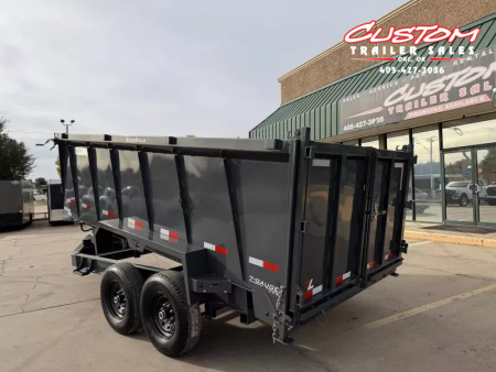 New #148952 2026 LAMAR DT 14 X 83 TANDEM AXLE 14K BUMPER PULL TELESCOPIC DUMP TRAILER W/ 4' SIDES