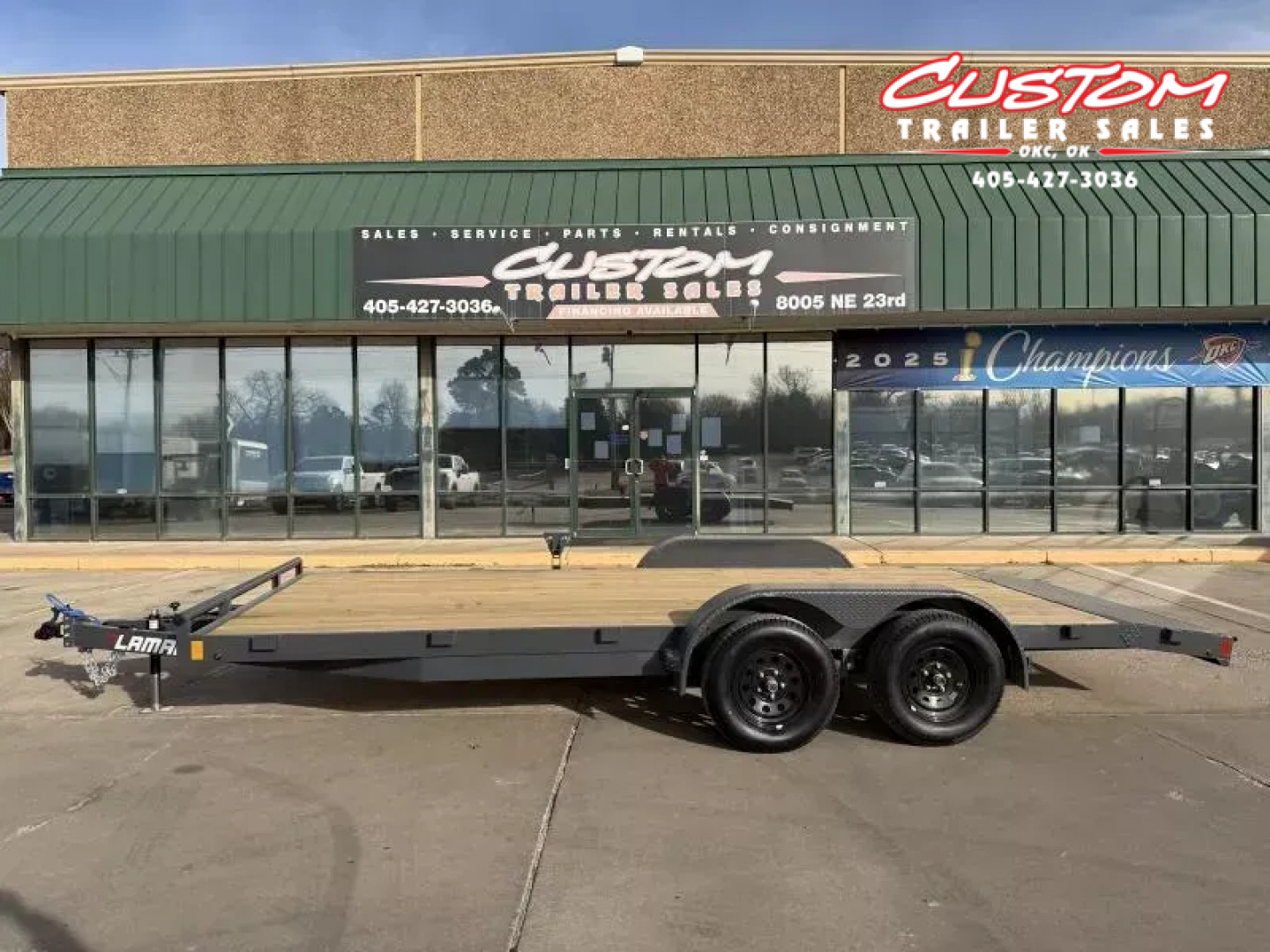 New #149296 2026 LAMAR CE 18 X 83 TANDEM AXLE 7K WOOD FLOOR CAR HAULER