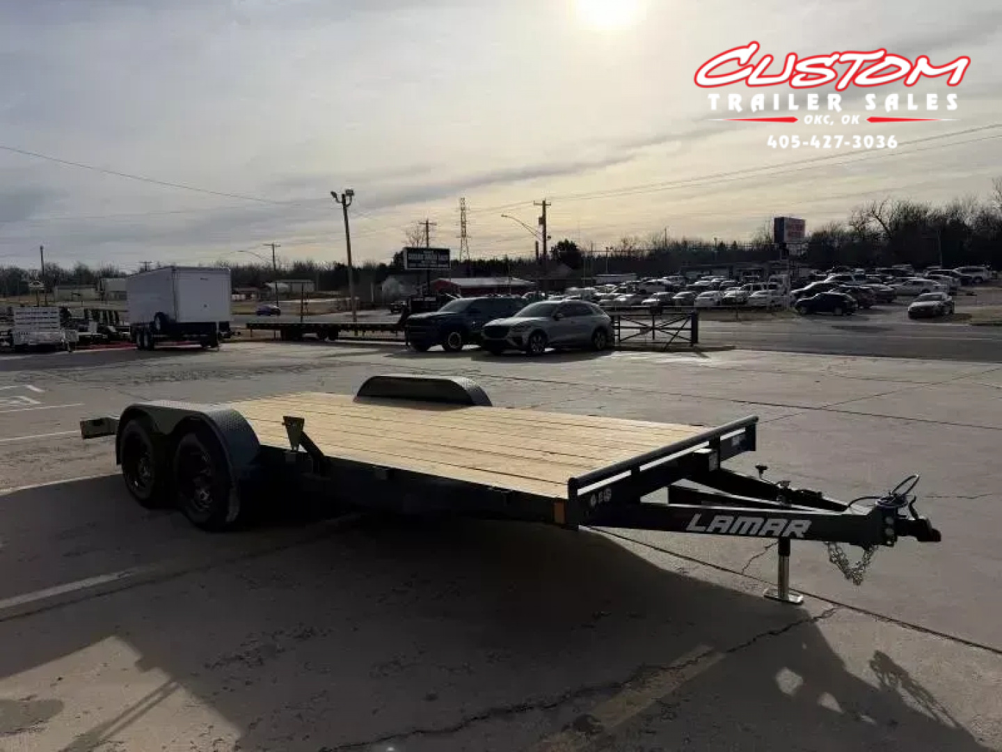 New #149296 2026 LAMAR CE 18 X 83 TANDEM AXLE 7K WOOD FLOOR CAR HAULER