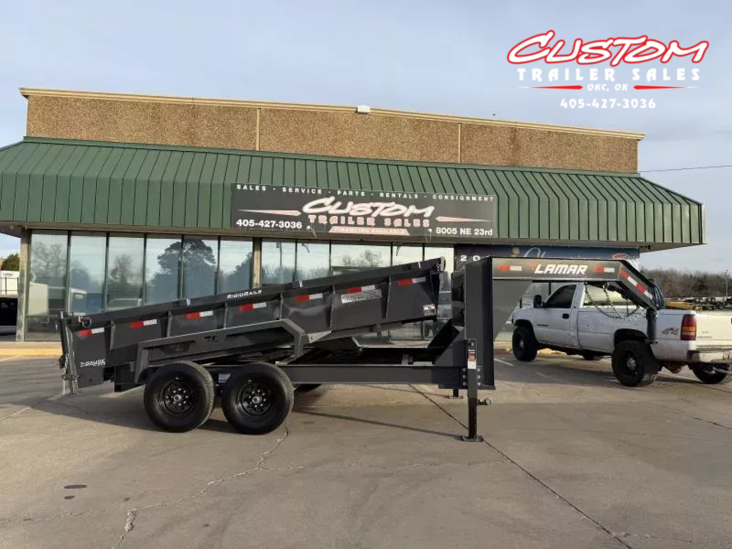 New #149511 2026 LAMAR DL 14 X 83 TANDEM AXLE LOW PRO 14K GOOSENECK DUMP W/ 2' SIDES