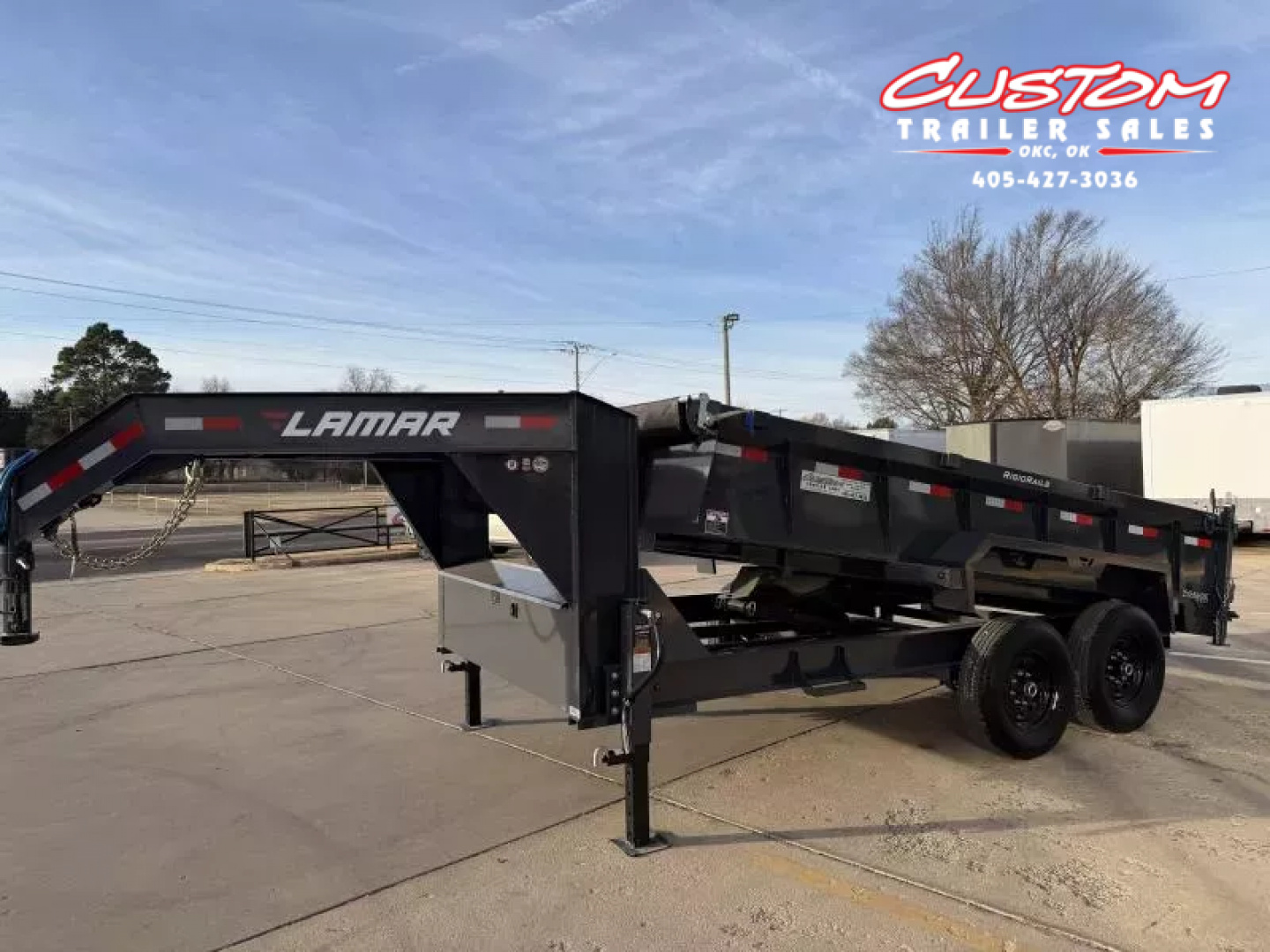 New #149511 2026 LAMAR DL 14 X 83 TANDEM AXLE LOW PRO 14K GOOSENECK DUMP W/ 2' SIDES