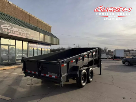 New #149511 2026 LAMAR DL 14 X 83 TANDEM AXLE LOW PRO 14K GOOSENECK DUMP W/ 2' SIDES