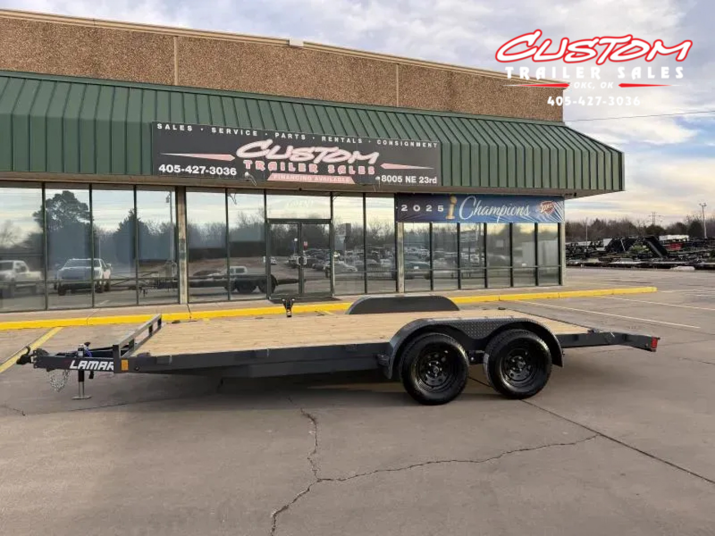 New #150434 2026 LAMAR CE 18 X 83 TANDEM AXLE 7K WOOD FLOOR CAR HAULER