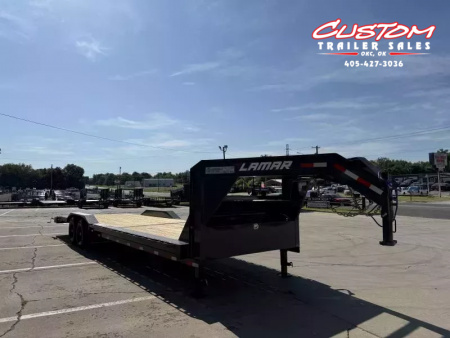 New #150986 2026 LAMAR H8 28 X 102  TANDEM AXLE 14K EQUIPMENT GOOSENECK W/ SLIDE IN RAMPS