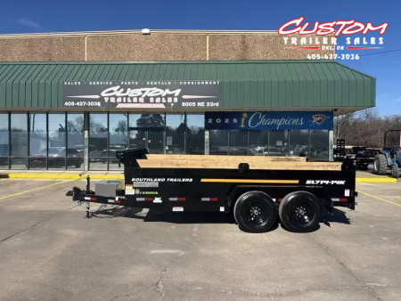 New #154158 2026 SOUTHLAND SL714 14 X 84 TANDEM AXLE 14K BUMPER PULL DUMP W/ SPARE TIRE