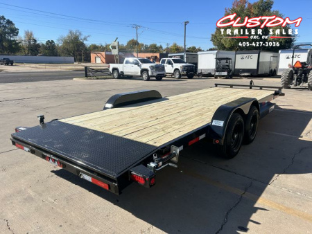 New #248090 2025 TOP HAT HDCH 22 X 83 TANDEM AXLE 10K WOOD FLOOR CAR HAULER