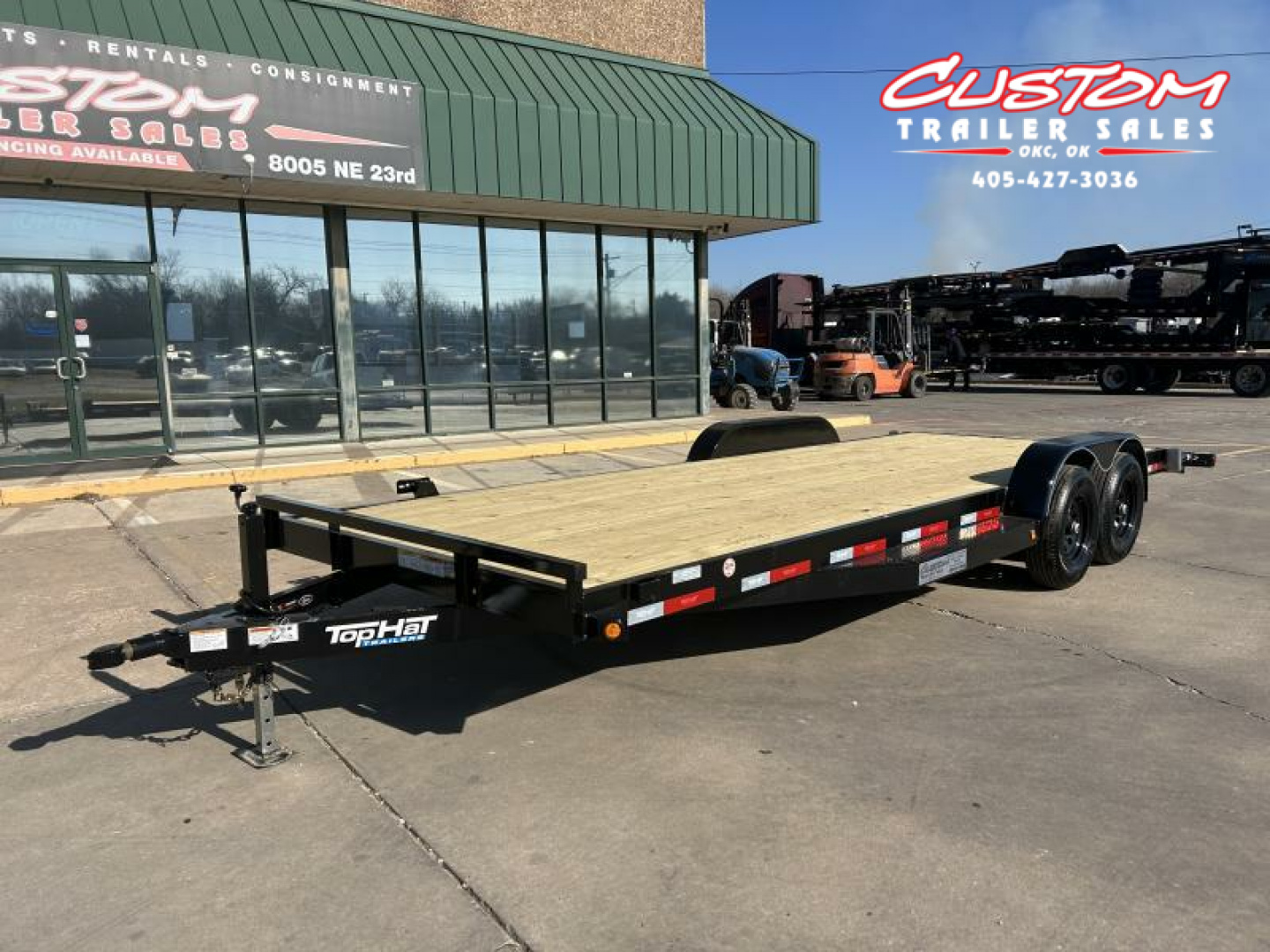 New #248990 2025 TOP HAT HDCH 22 X 83 TANDEM AXLE 10K WOOD FLOOR CAR HAULER