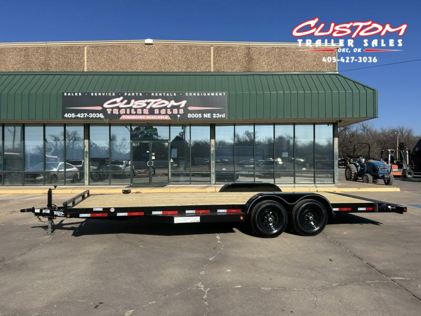 New #248990 2025 TOP HAT HDCH 22 X 83 TANDEM AXLE 10K WOOD FLOOR CAR HAULER