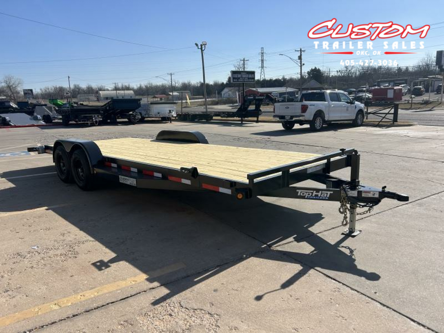 New #248990 2025 TOP HAT HDCH 22 X 83 TANDEM AXLE 10K WOOD FLOOR CAR HAULER