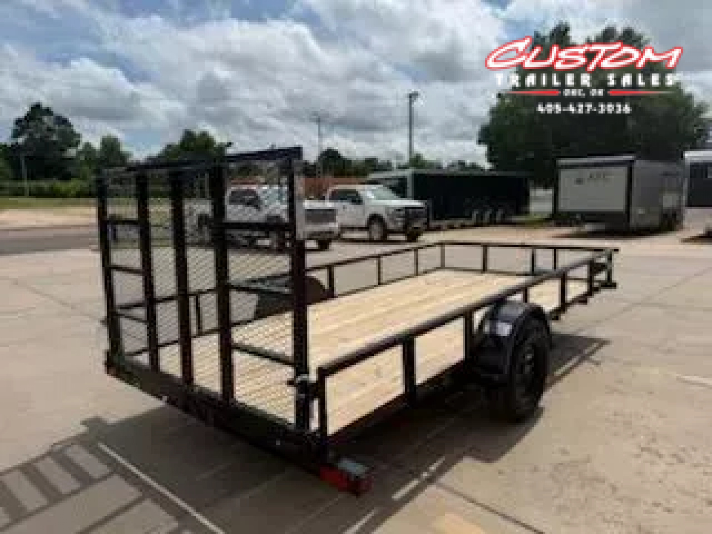 New #252896 2025 TOP HAT DSP 14 X 77 SINGLE AXLE PIPE TOP 3K UTILITY W/ REAR RAMP GATE