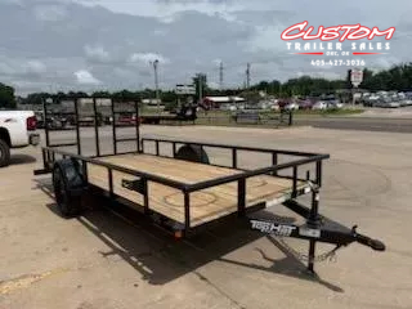 New #252896 2025 TOP HAT DSP 14 X 77 SINGLE AXLE PIPE TOP 3K UTILITY W/ REAR RAMP GATE