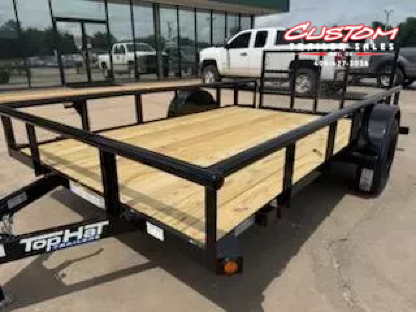 New #254148 2025 TOP HAT DSP 12 X 77 SINGLE AXLE PIPE TOP 3.5K UTILITY W/ 2' DOVE & 36" RAMP GATE