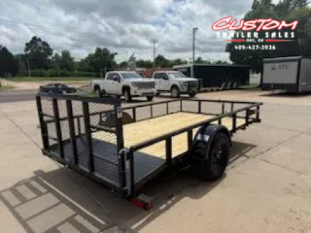 New #254148 2025 TOP HAT DSP 12 X 77 SINGLE AXLE PIPE TOP 3.5K UTILITY W/ 2' DOVE & 36" RAMP GATE