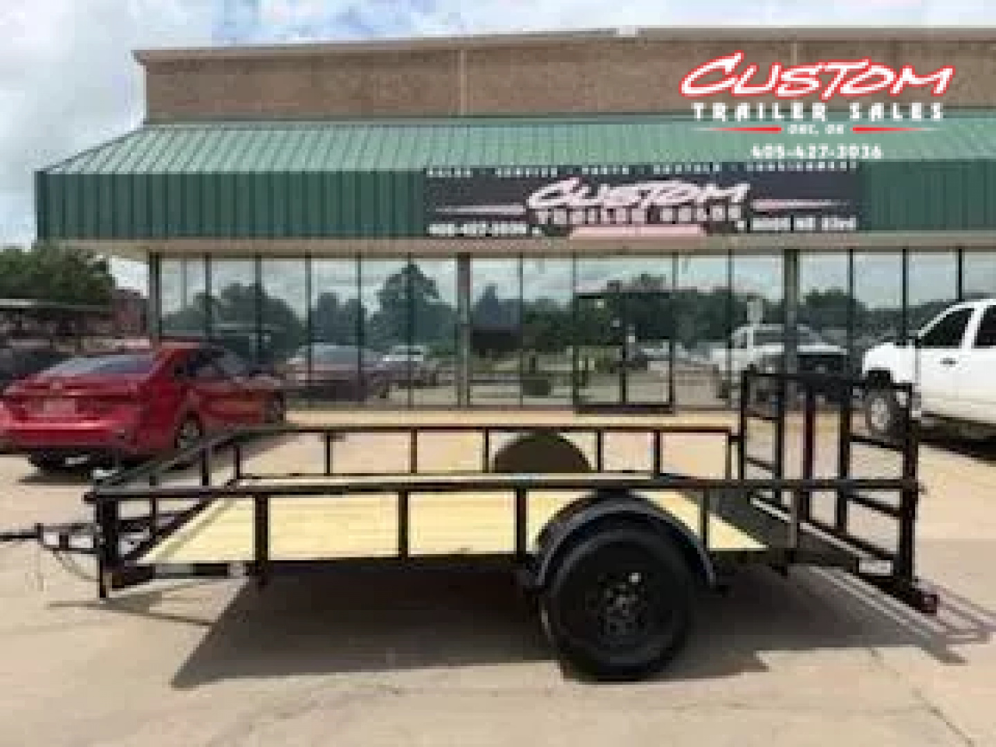 New #254149 2025 TOP HAT DSP 12 X 77 SINGLE AXLE PIPE TOP 3.5K UTILITY W/ 2' DOVE & 36" RAMP GATE