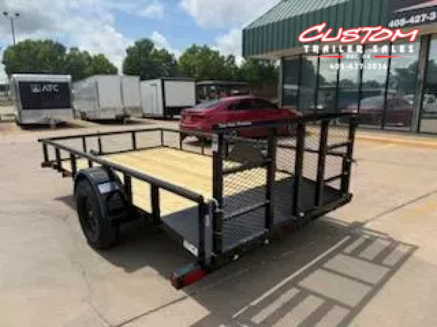 New #254149 2025 TOP HAT DSP 12 X 77 SINGLE AXLE PIPE TOP 3.5K UTILITY W/ 2' DOVE & 36" RAMP GATE