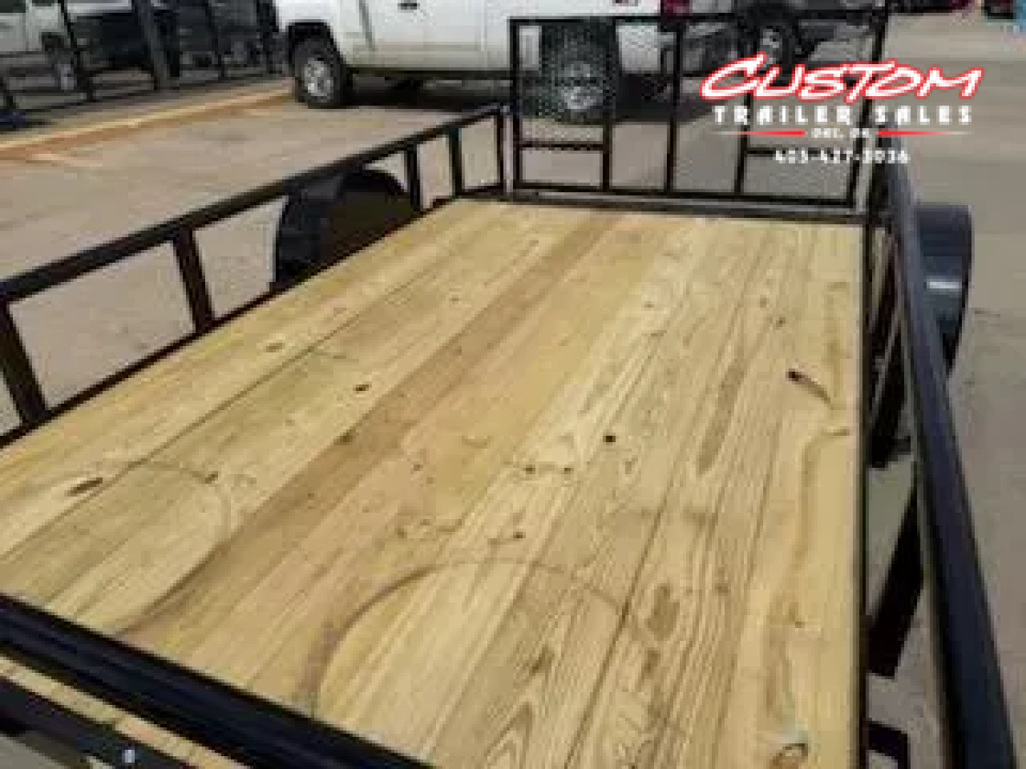 New #254149 2025 TOP HAT DSP 12 X 77 SINGLE AXLE PIPE TOP 3.5K UTILITY W/ 2' DOVE & 36" RAMP GATE