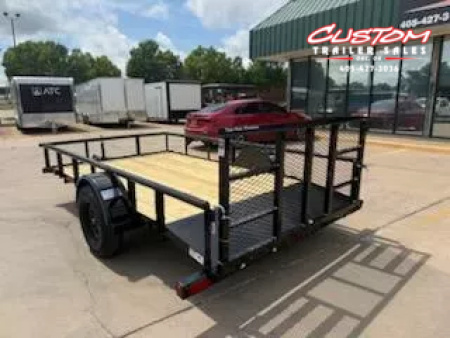 New #254149 2025 TOP HAT DSP 12 X 77 SINGLE AXLE PIPE TOP 3.5K UTILITY W/ 2' DOVE & 36" RAMP GATE