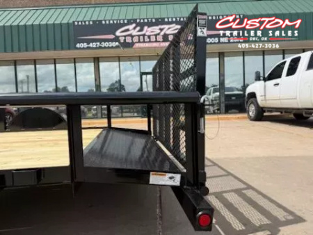 New #254149 2025 TOP HAT DSP 12 X 77 SINGLE AXLE PIPE TOP 3.5K UTILITY W/ 2' DOVE & 36" RAMP GATE