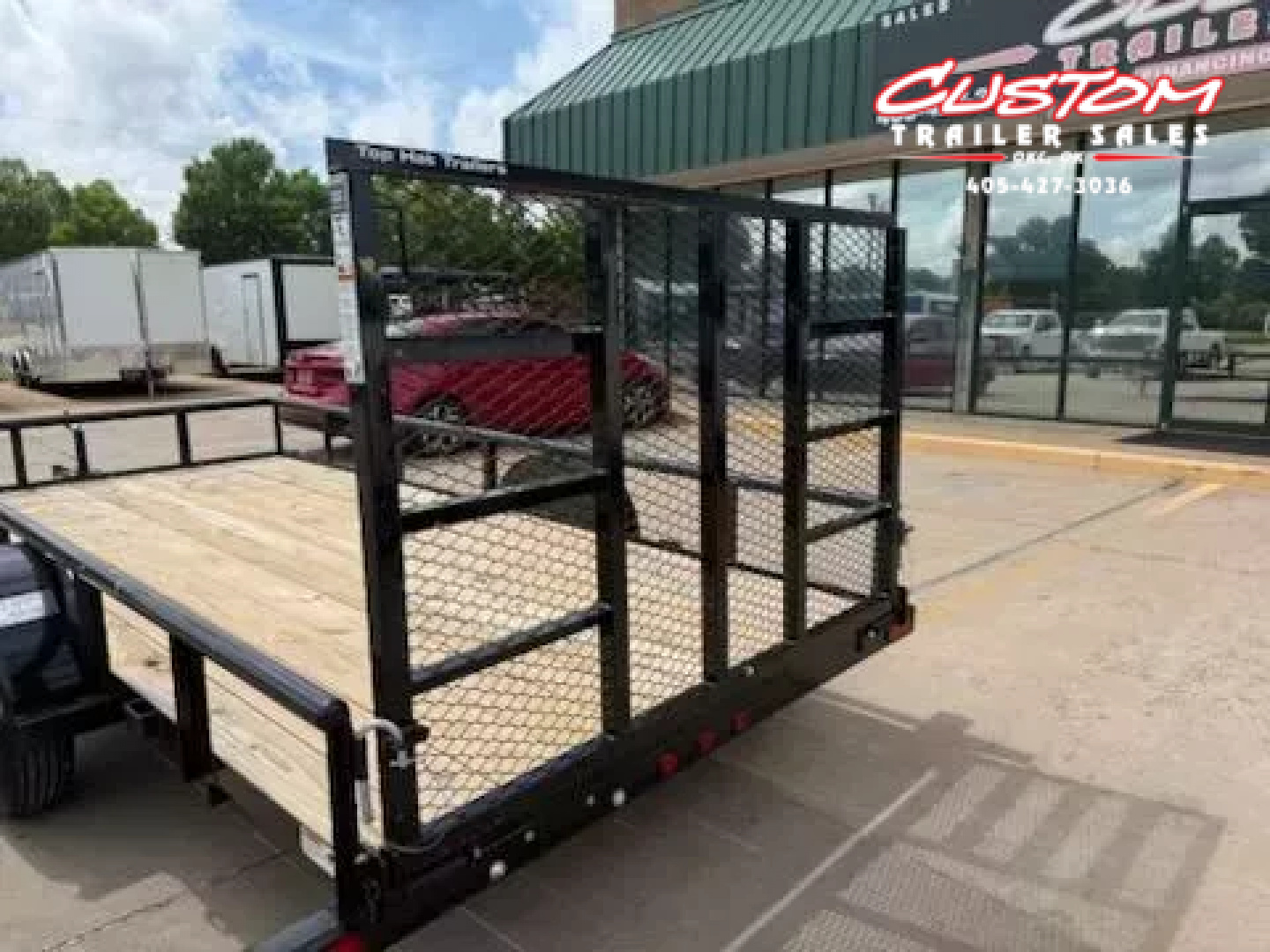 New #254898 2025 TOP HAT DSP 14 X 77 SINGLE AXLE PIPE TOP 3K UTILITY W/ REAR RAMP GATE