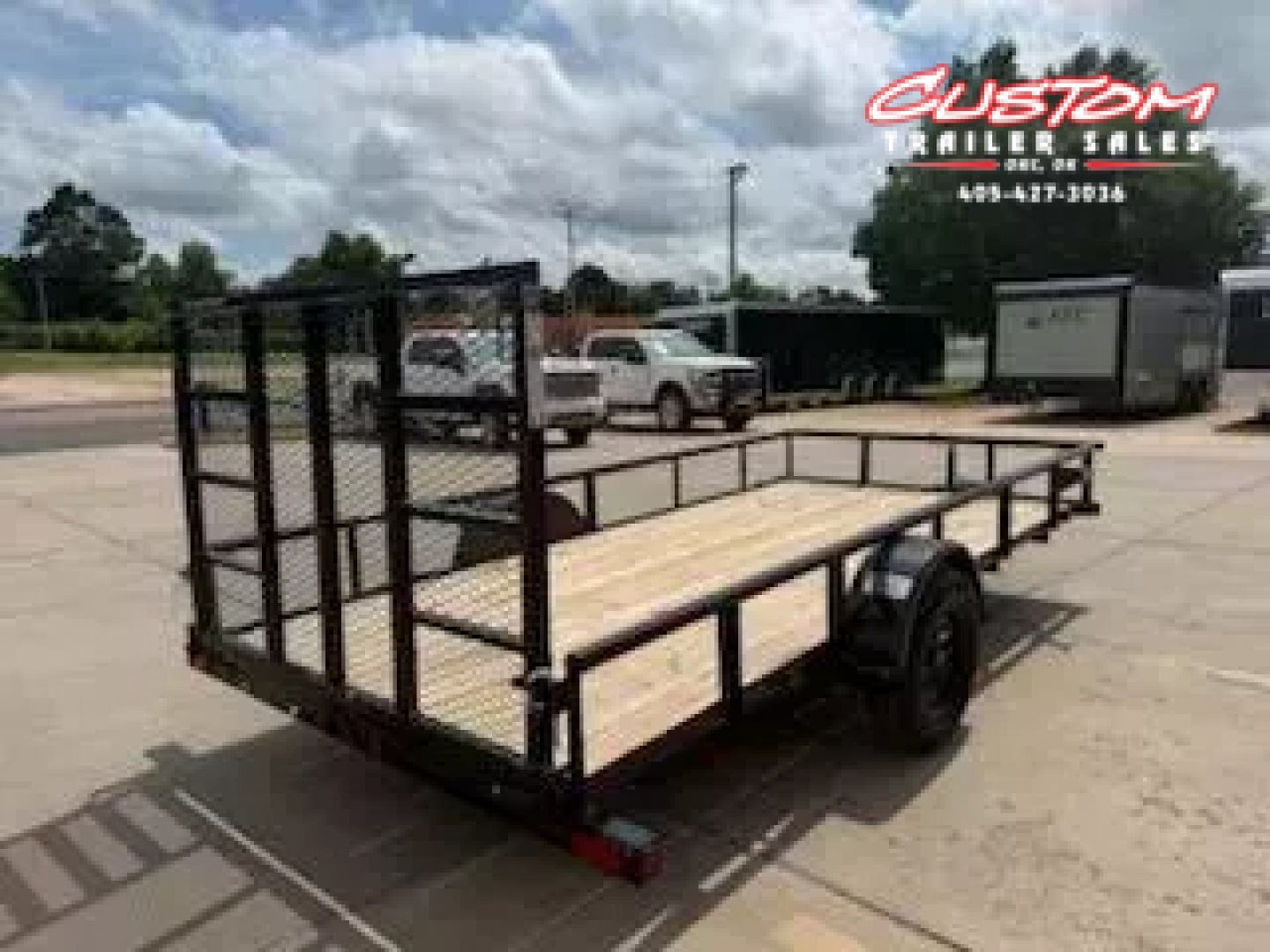 New #254898 2025 TOP HAT DSP 14 X 77 SINGLE AXLE PIPE TOP 3K UTILITY W/ REAR RAMP GATE