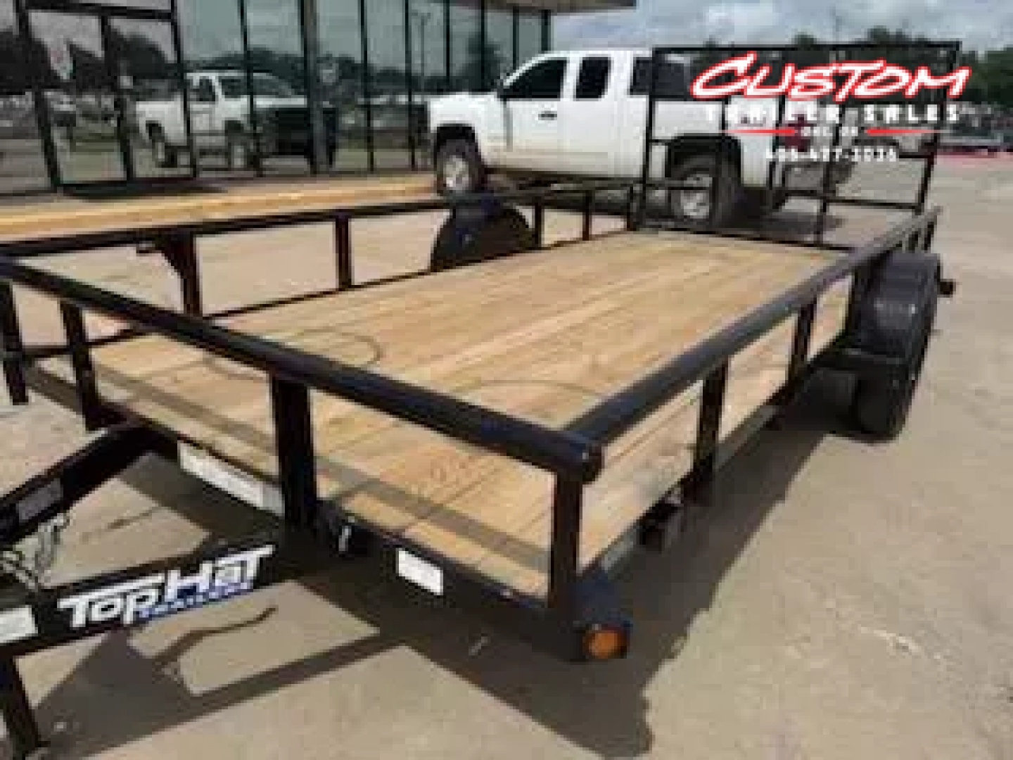 New #254898 2025 TOP HAT DSP 14 X 77 SINGLE AXLE PIPE TOP 3K UTILITY W/ REAR RAMP GATE