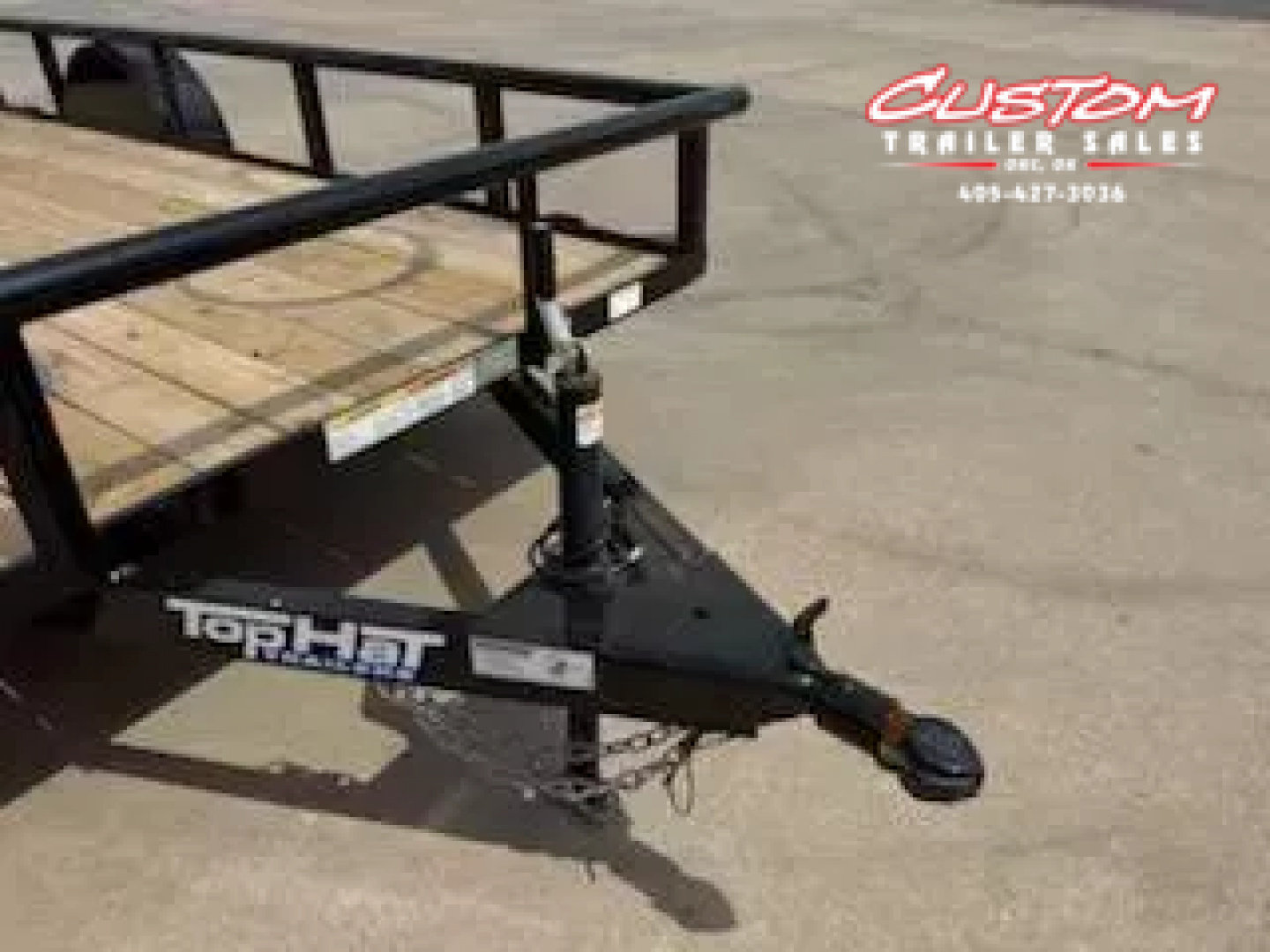 New #254898 2025 TOP HAT DSP 14 X 77 SINGLE AXLE PIPE TOP 3K UTILITY W/ REAR RAMP GATE