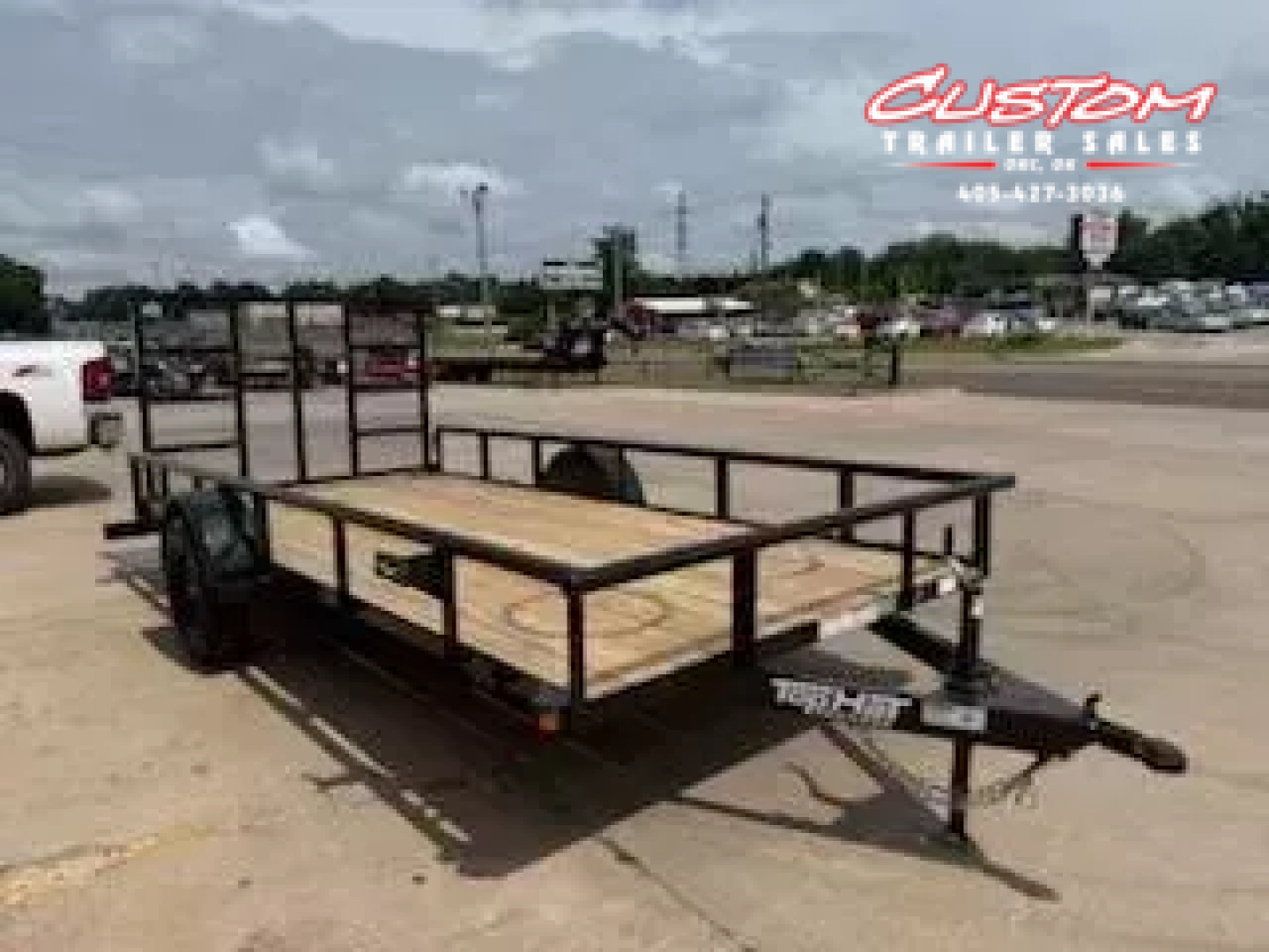 New #254898 2025 TOP HAT DSP 14 X 77 SINGLE AXLE PIPE TOP 3K UTILITY W/ REAR RAMP GATE