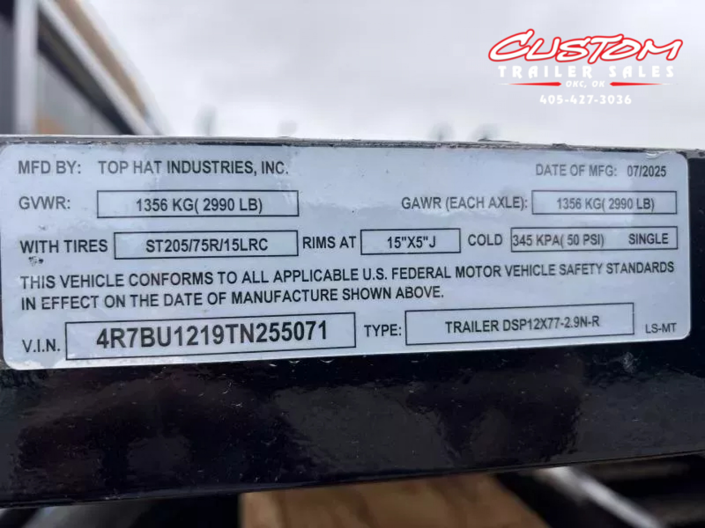 New #255071 2026 TOP HAT DSP 12 X 77 SINGLE AXLE PIPE TOP 3.5K UTILITY TRAILER W/ REAR RAMP GATE