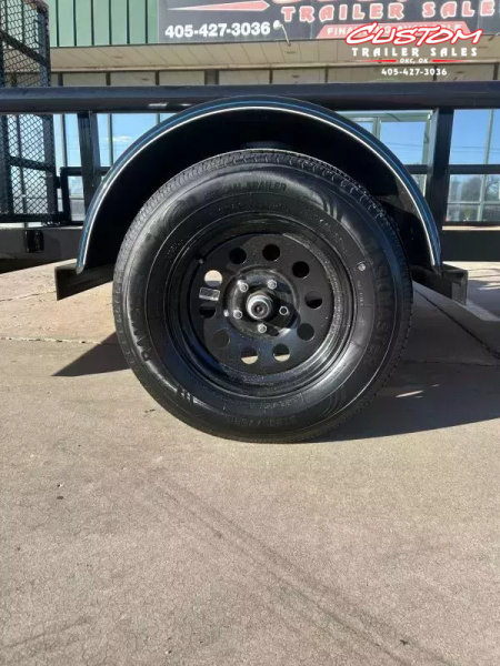 New #255071 2026 TOP HAT DSP 12 X 77 SINGLE AXLE PIPE TOP 3.5K UTILITY TRAILER W/ REAR RAMP GATE