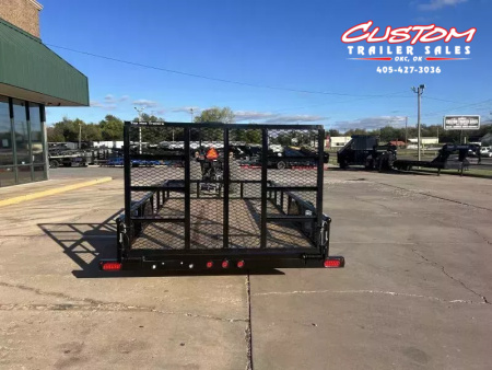 New #255071 2026 TOP HAT DSP 12 X 77 SINGLE AXLE PIPE TOP 3.5K UTILITY TRAILER W/ REAR RAMP GATE