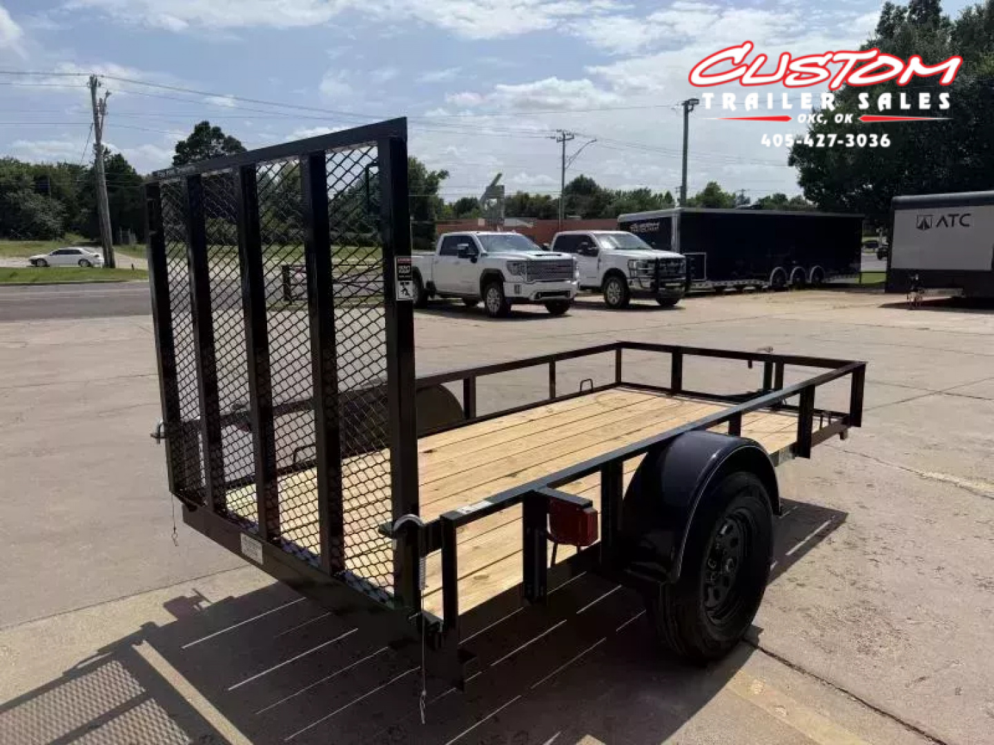 New #257032 2026 TOP HAT DJX 5 X 10 SINGLE AXLE ANGLE TOP 3.5K UTILITY W/ 48" RAMP GATE