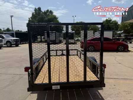 New #257032 2026 TOP HAT DJX 5 X 10 SINGLE AXLE ANGLE TOP 3.5K UTILITY W/ 48" RAMP GATE