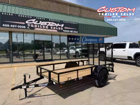 New #257465 2026 TOP HAT DJX 5 X 10 SINGLE AXLE ANGLE TOP 3.5K UTILITY W/ 48  RAMP GATE