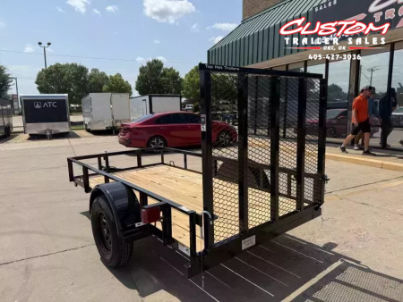 New #257465 2026 TOP HAT DJX 5 X 10 SINGLE AXLE ANGLE TOP 3.5K UTILITY W/ 48" RAMP GATE