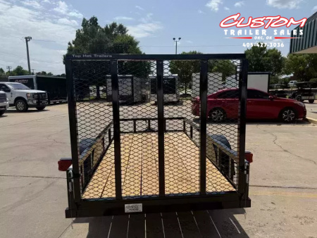 New #257465 2026 TOP HAT DJX 5 X 10 SINGLE AXLE ANGLE TOP 3.5K UTILITY W/ 48" RAMP GATE