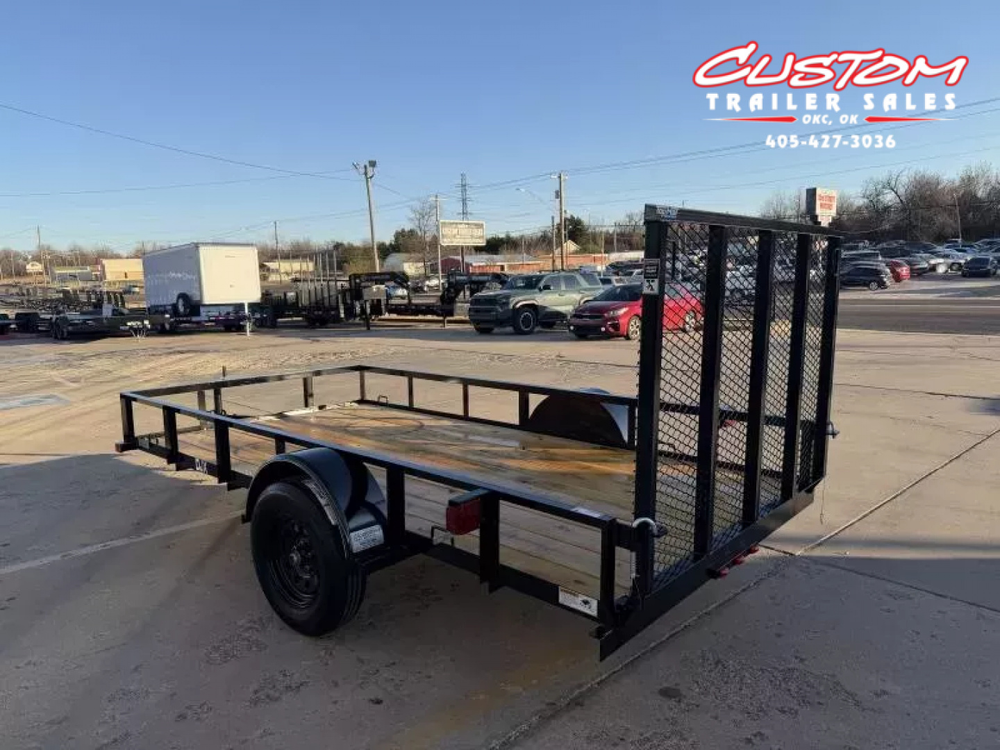 New #258255 2026 TOP HAT DJX 6 X 12 SINGLE AXLE ANGLE TOP 3.5K UTILITY W/ 48" RAMP GATE
