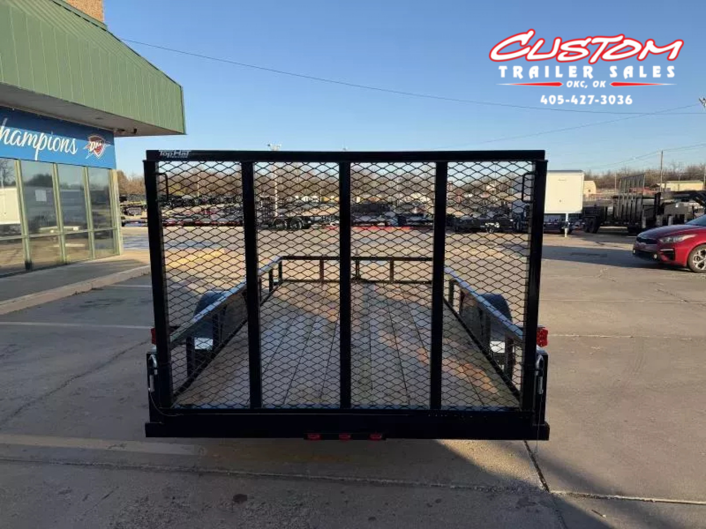 New #258255 2026 TOP HAT DJX 6 X 12 SINGLE AXLE ANGLE TOP 3.5K UTILITY W/ 48" RAMP GATE