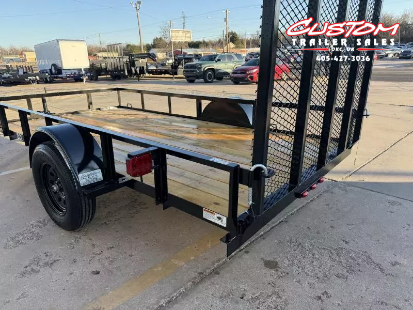 New #258255 2026 TOP HAT DJX 6 X 12 SINGLE AXLE ANGLE TOP 3.5K UTILITY W/ 48" RAMP GATE